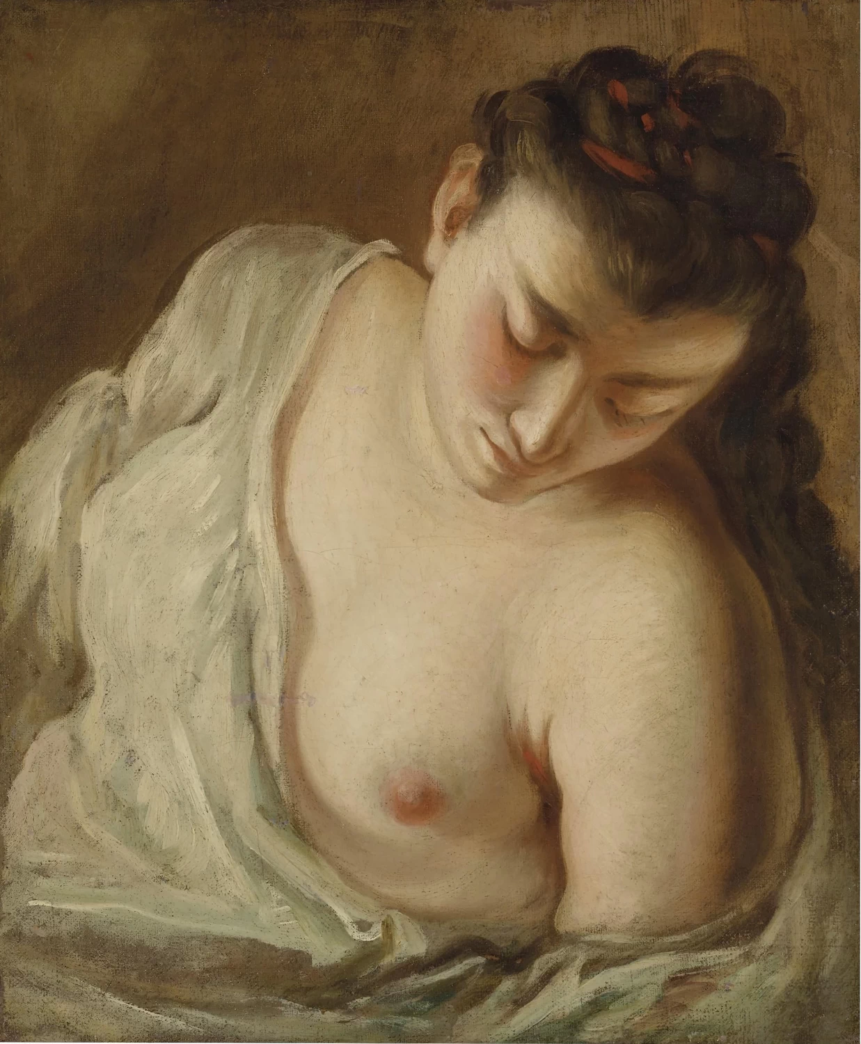 Donna addormentata - dettaglio